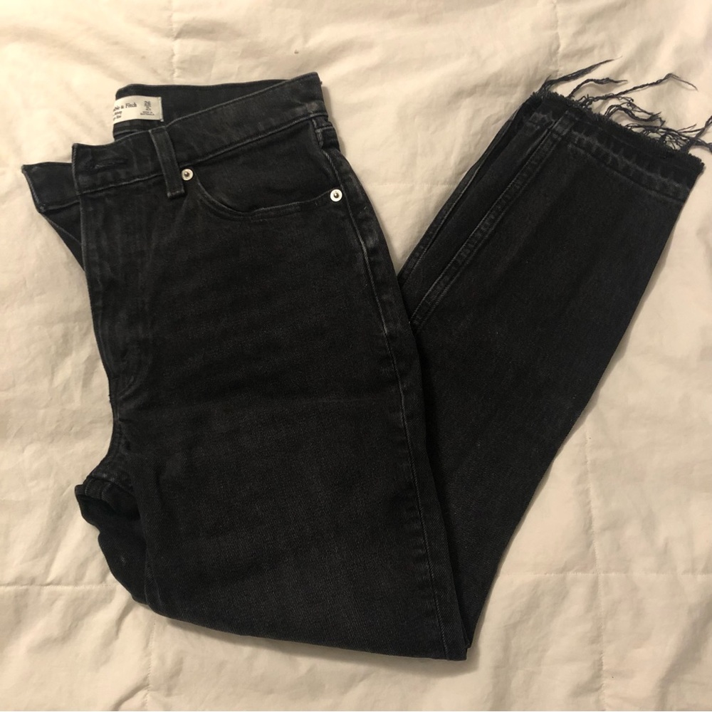 Abercrombie Black Distressed Women's Jeans